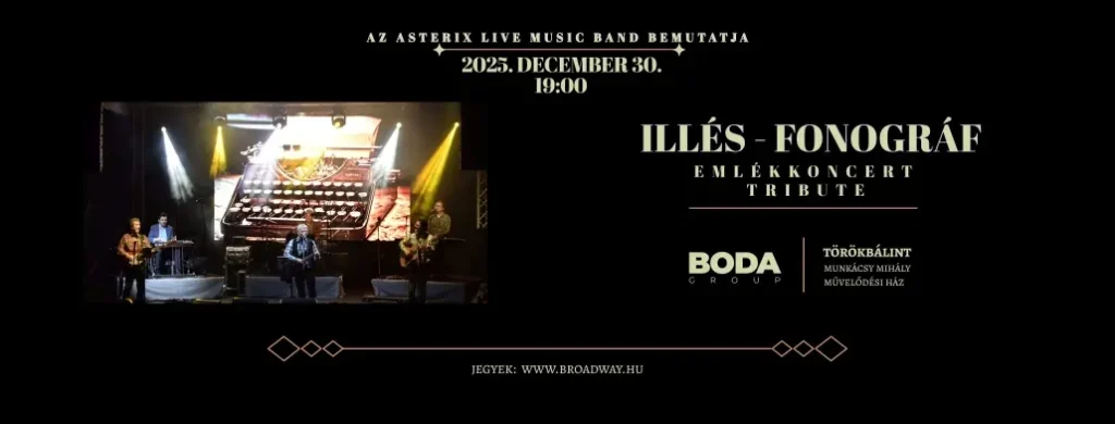 illes fonograf tribute koncert torokbalint 2025 12 30 broadway jegyiroda
